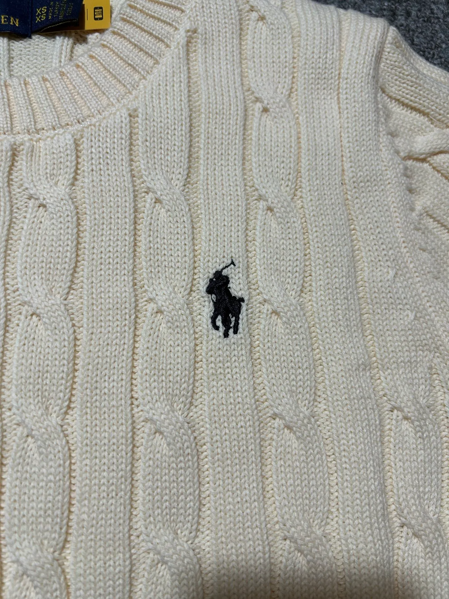 P160 Polo Ralph Lauren SS23 solid color logo embroidered sweater, official website logo on the collar. Scan the QR code to enter the official website and compare the quality at will. Size: XS-L